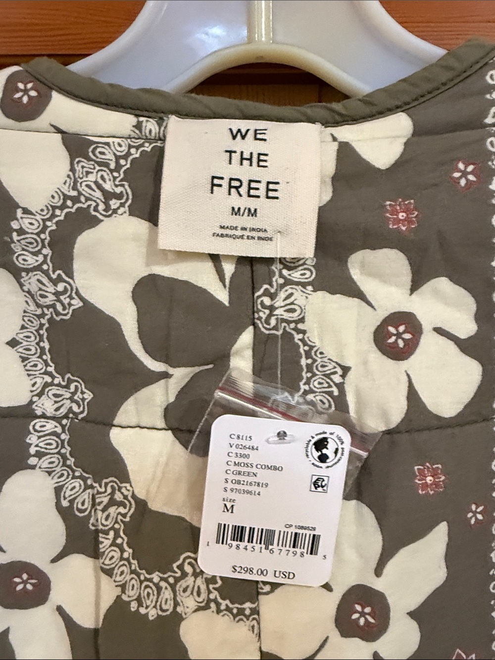 We The Free Reversible Liner Jacket size M NWT - Picture 5 of 6